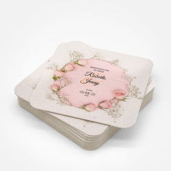 Posavasos de papel absorbente para eventos