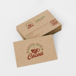 Tarjetas de visita impresas a color sobre papel ecológico