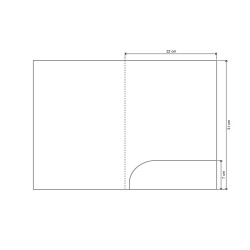 Diagrama de carpeta con una solapa desplegada