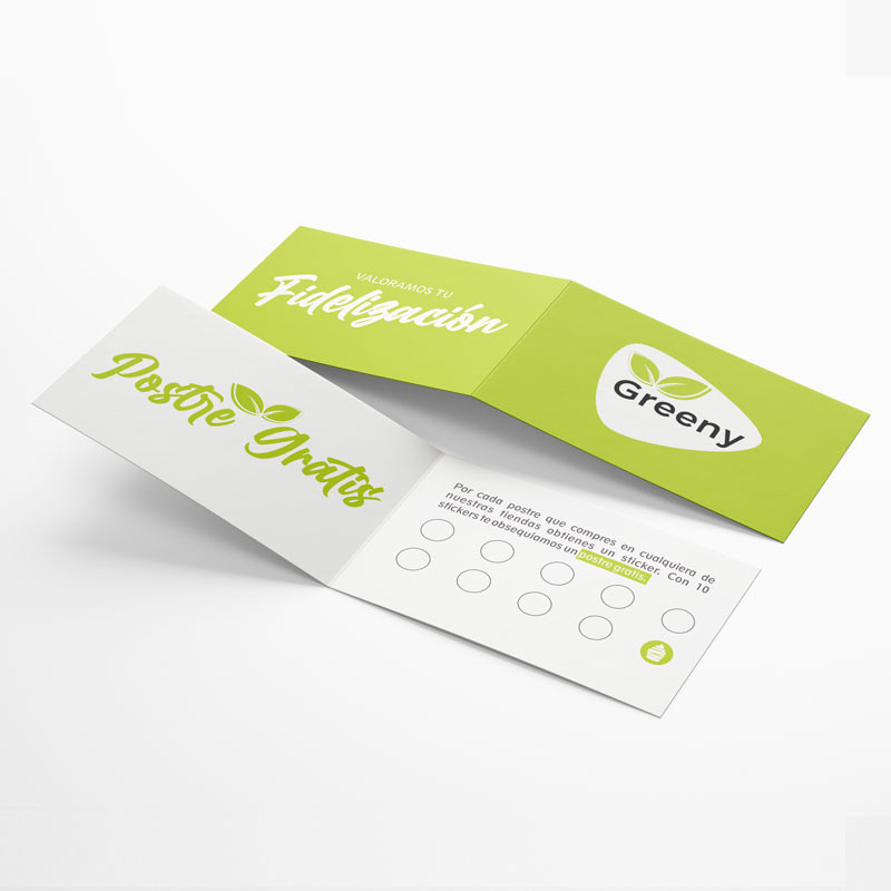 Tarjetas personales tipo díptico